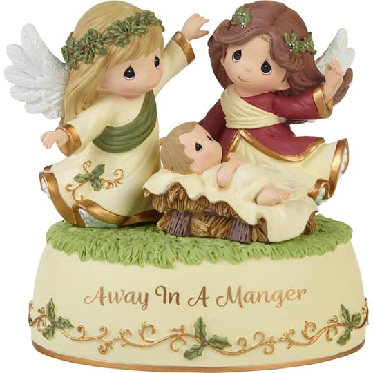Precious Moments 4.5&#x22; Away In A Manger Musical Figurine
